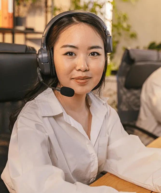 Call us image of girl